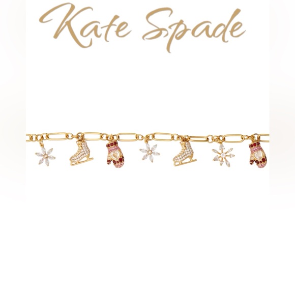 SOLD! NWT! KATE SPADE - Snowflake Charm Bracelet - Picture 3 of 5